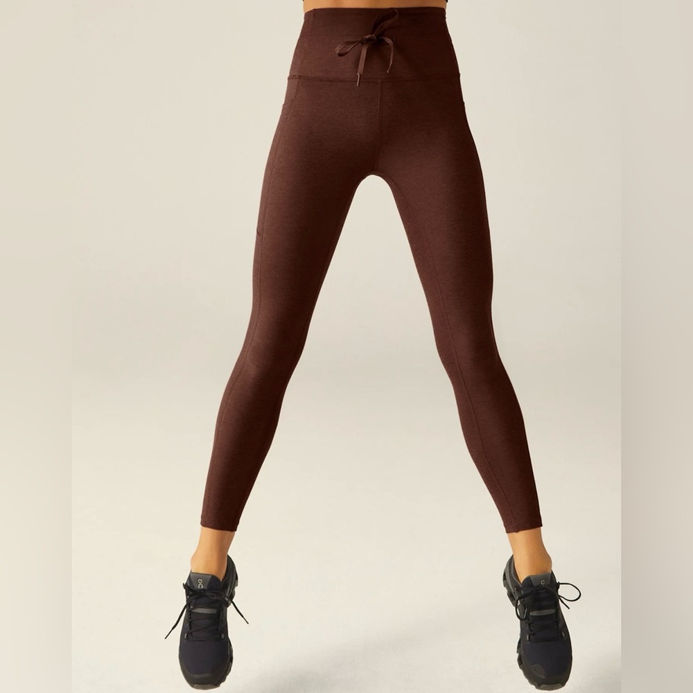 Beyond Yoga High-Waist Chocolate Brown Leggings